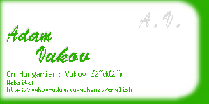 adam vukov business card